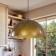 preview thumbnail 168 of 177, Industrial Oversized Metal Dome Pendant Light - Modern Farmhouse 15in - Aged Gold
