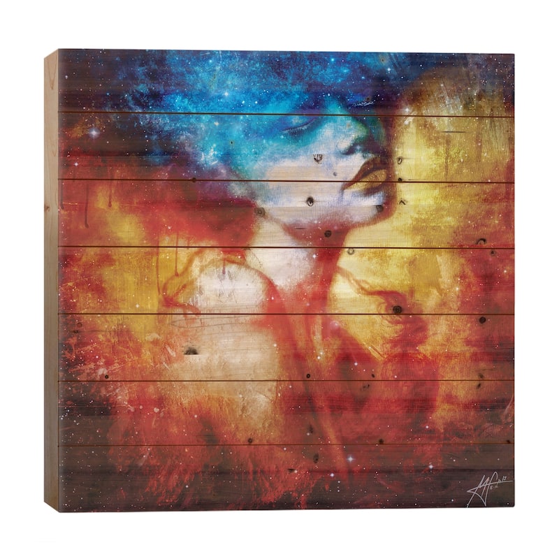 Revelation Print On Wood by Mario Sanchez Nevado - Multi-Color - 26x26x1.5