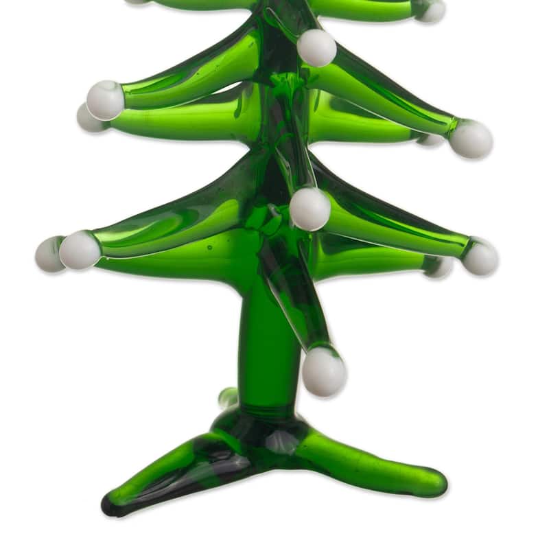 Novica Handmade Star On Top Blown Glass Statuette