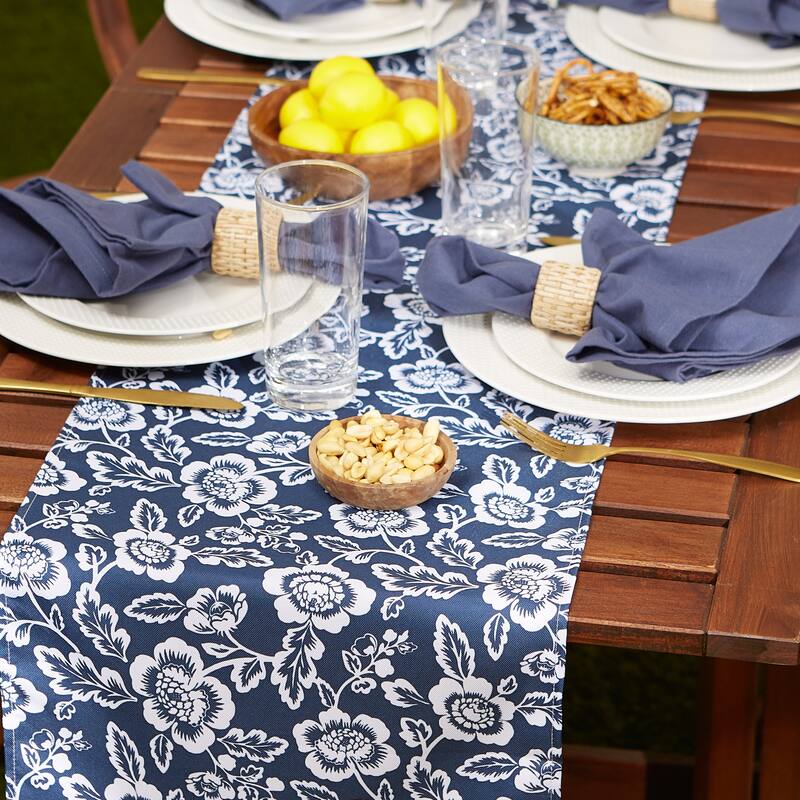 DII Floral Print Outdoor Table Runner