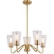 preview thumbnail 1 of 9, Vaxcel Lighting H0284 Beverly 5 Light 23" Wide Chandelier Muted Brass