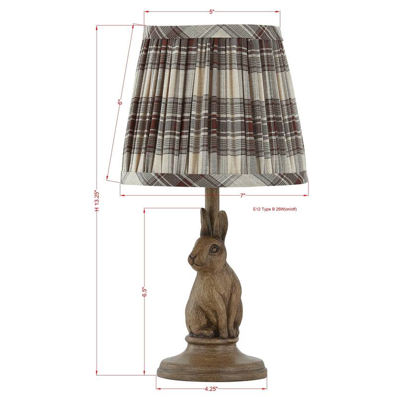 Merriweather 13" Mini Lamp with Linen Shade, Brown (Set of 2)