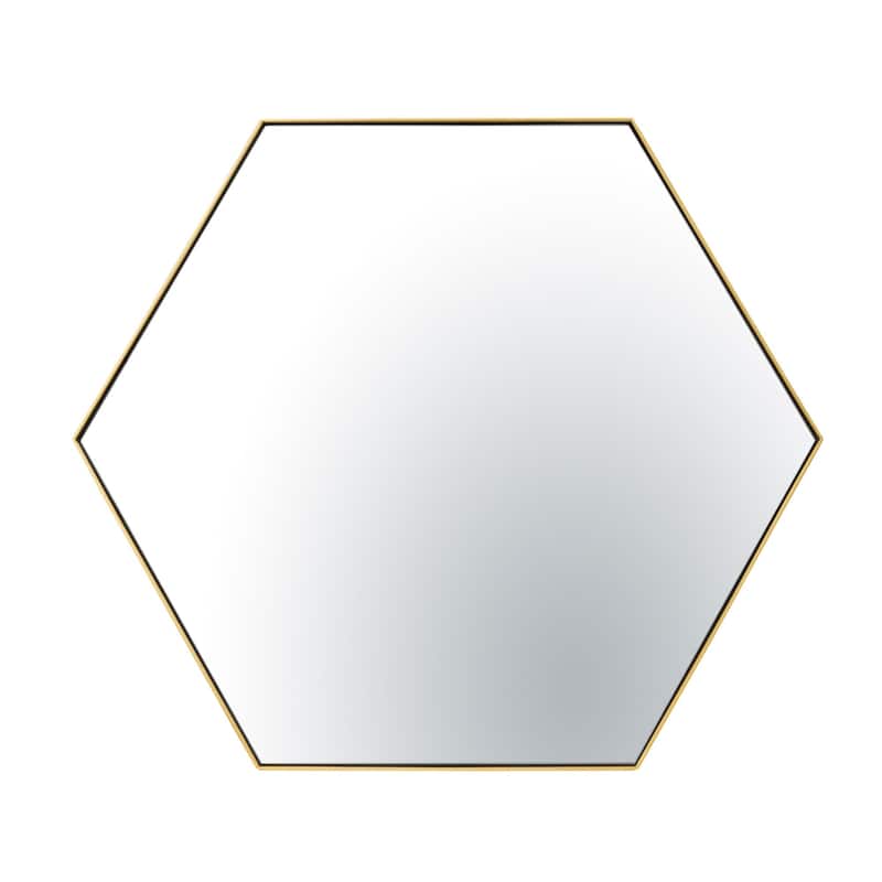 Put A Spell On You 30-in Framed Hexagonal Mirror