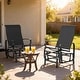 preview thumbnail 9 of 7, Outsunny Outdoor Glider Chair Set of 2, Gliders for Outside Patio with Smooth Rocking Mechanism , Black