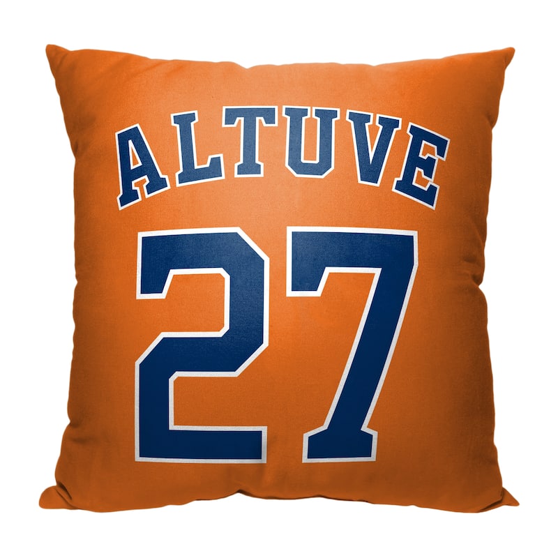 MLB Houston Astros Player Jose Altuve 18 Inch Throw Pillow