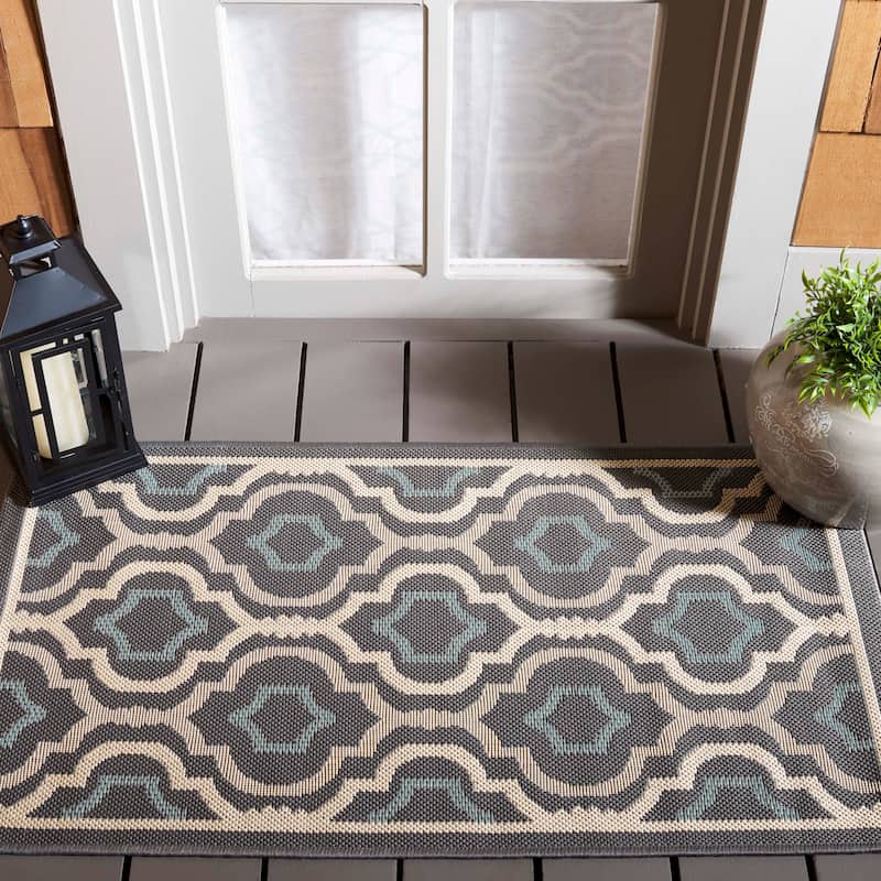 SAFAVIEH Courtyard Annmarie Indoor/ Outdoor Waterproof Patio Backyard Rug