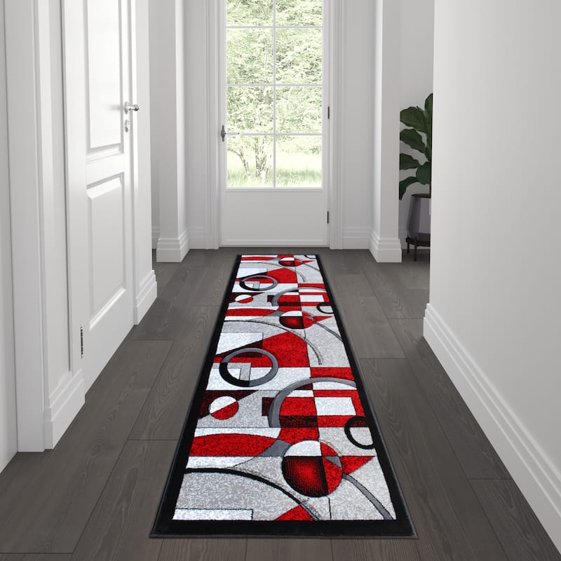 Modern Geometric Abstract Area Rug