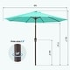 preview thumbnail 74 of 76, 9-ft Patio Market Umbrella with Tilting Pole, Waterproof & Breathable Canopy