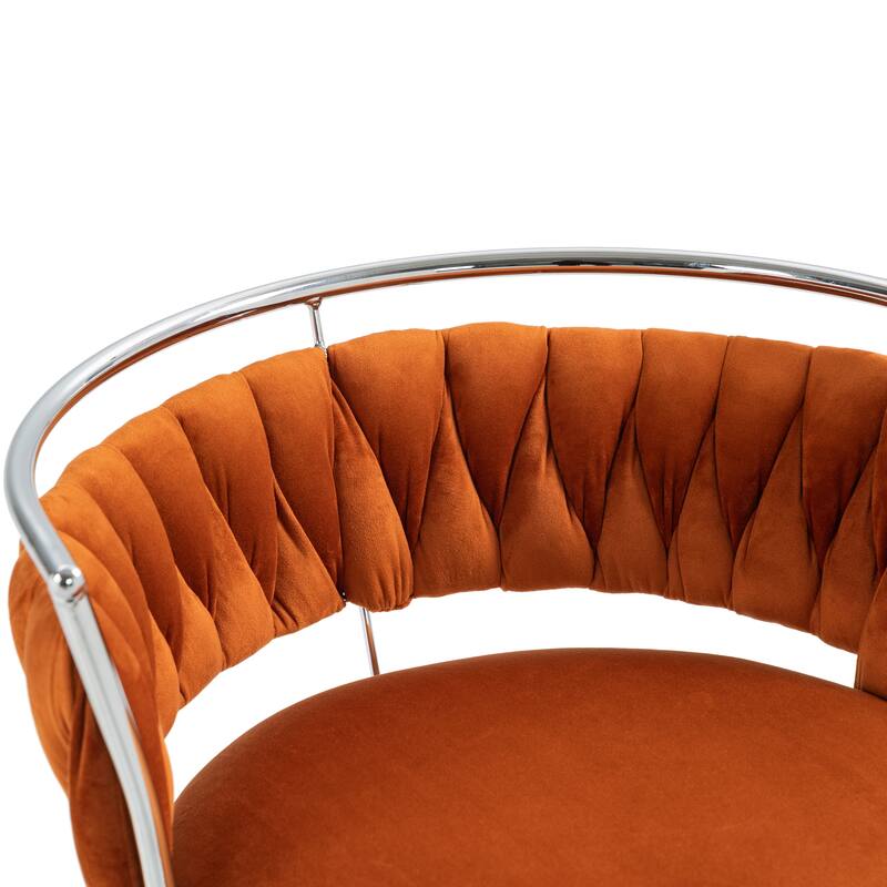 Modern Velvet Adjustable Swivel Bar Stools Set of 2
