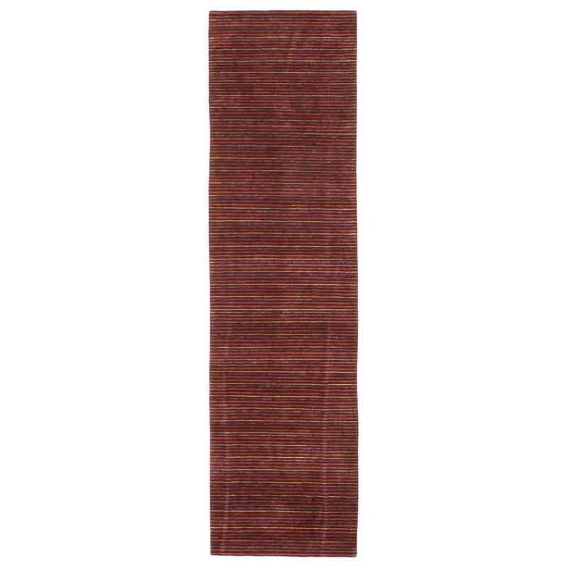 ECARPETGALLERY Hand-knotted Opulence Dark Brown Wool Rug - 3'0 x 11'4 - Dark Brown - 3'0 x 11'4