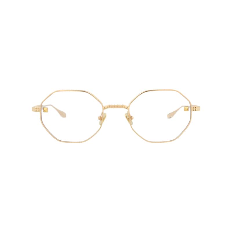Valentino Round-Frame Metal Optical Frames - Gold Gold Transparent - Gold