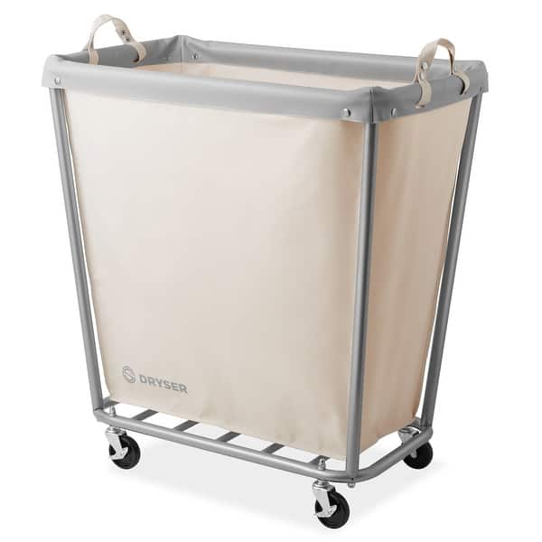Laundry Hamper on Wheels White