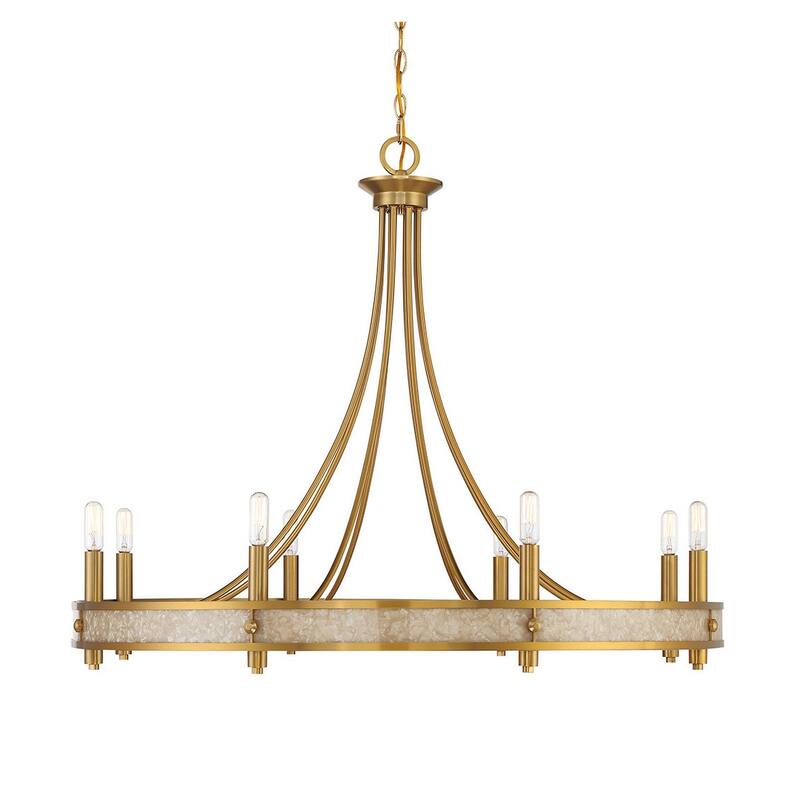Savoy House 1-2054-8 Camden 8 Light 36" Wide Taper Candle Style - Warm Brass