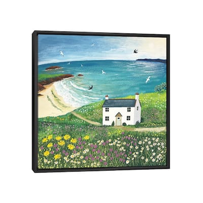 iCanvas "Seaside Cottage" by Jo Grundy Framed Canvas Print