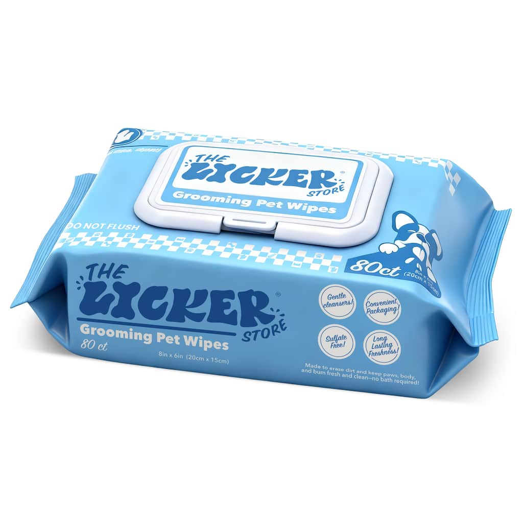 Hydrating Hypoallergenic Unscented Dog Grooming Wipes with Aloe Vera, Chamomile, and Shea Butter