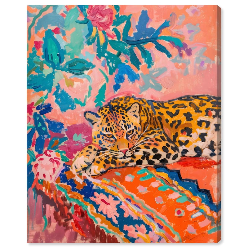 Jungle Cat in Color Canvas by Art Remedy, Gallery Wrapped - 24" x 30"