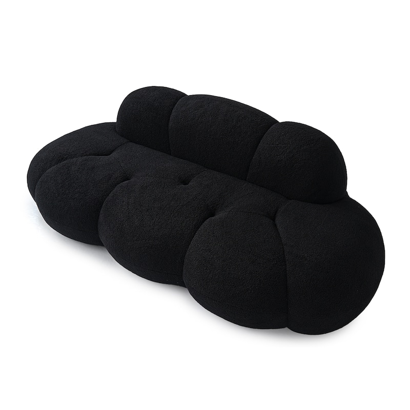 Boucle Upholstered Cloud Sofa Modern Frameless Floor Couch
