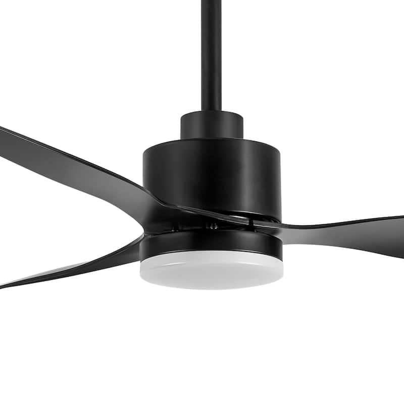52"/42" Black/Gold LED Ceiling Fan with Lights Remote(3-Blade)