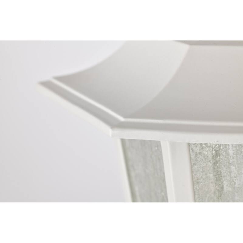 Cornerstone 1 Light White with Clear Seed Post Lantern