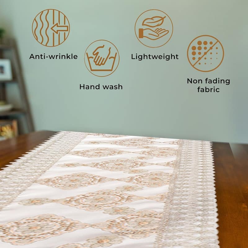 Shop LC Polyester Table Runner with Lace Mothers Day Gifts for Mom
