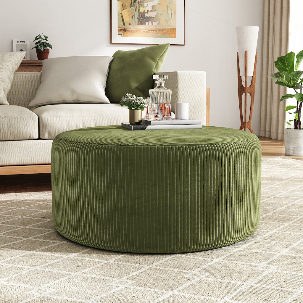 Upholstered Round Ottoman