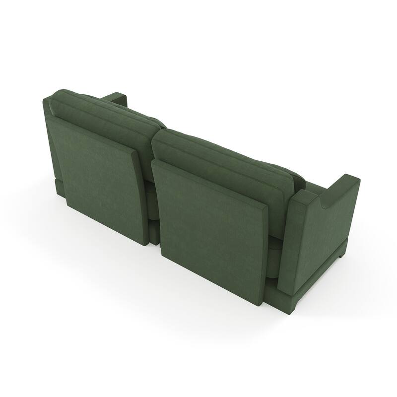 73.2" Chenille 3-Seater Sofa with 2 lumbar pillows for Living Room