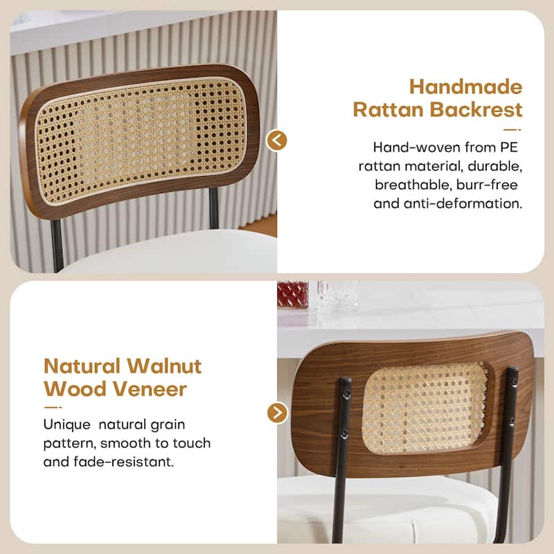 Adjustable Height Swivel Bar Stools with Back and Footrest - 17.7"W x 15.75"D x 35"-42.9"H