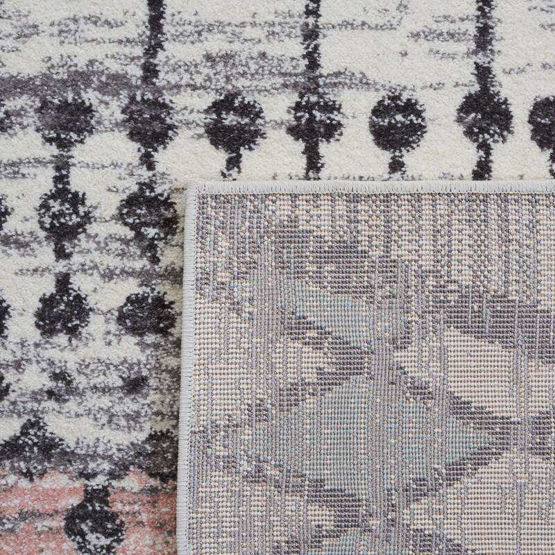 SAFAVIEH Carousel Kids Miko Boho Rug - 2'3" x 4' - Grey/Pink - Rectangle