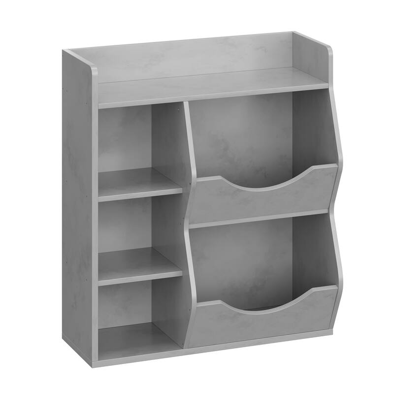 3-Tier Bookshelf Double Side Toy Shelf for Toys and Books