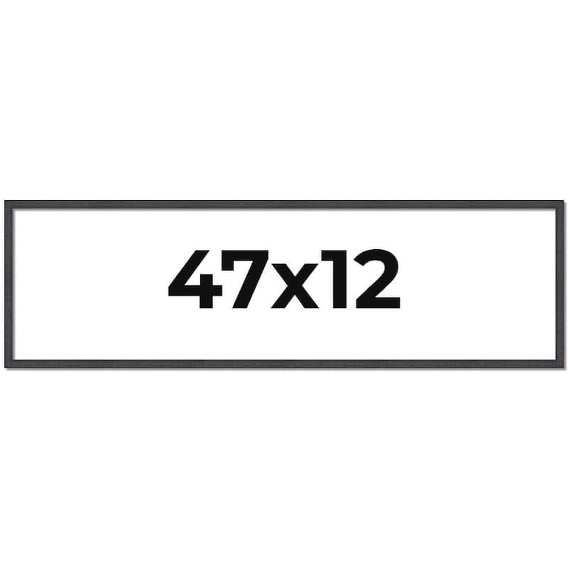 47x12 Frame Brown Solid Wood Picture Frame - Complete Modern Photo