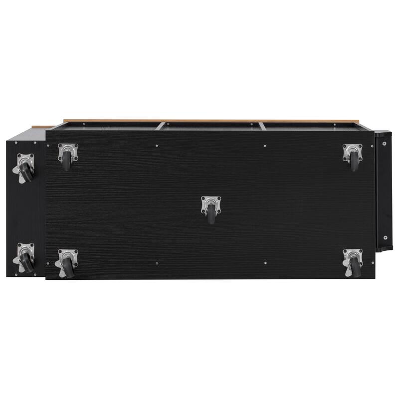 85.5 Inch Kitchen Island with Extendable Dining Table 3 Drawers 2 Doors