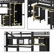 preview thumbnail 17 of 15, Full Size Space-Saving Metal Loft Bed With Table Set And Wardrobe, Black