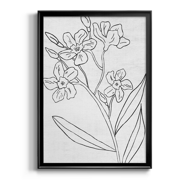 Botanical Sketch II Premium Framed Print - Ready to Hang - Bed