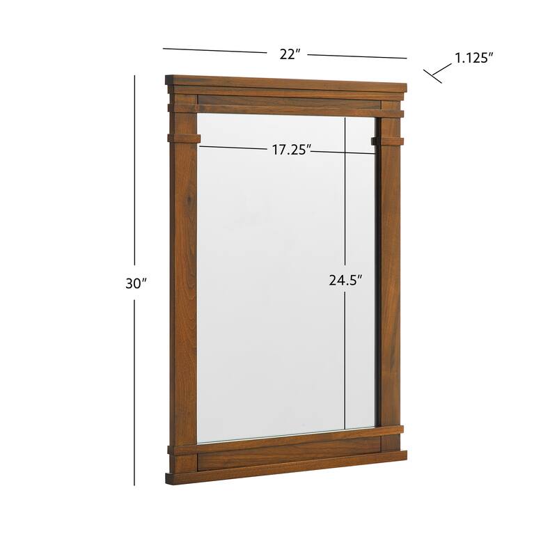 Frank Lloyd Wright USONIA® Harmony 22-inch Wood Mirror - 22 in