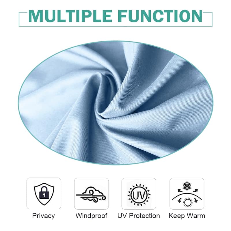 Pro Space Blackout Tab Top Curtain Waterproof Indoor/Outdoor Solid Thermal Window Drapes (1 Panel)