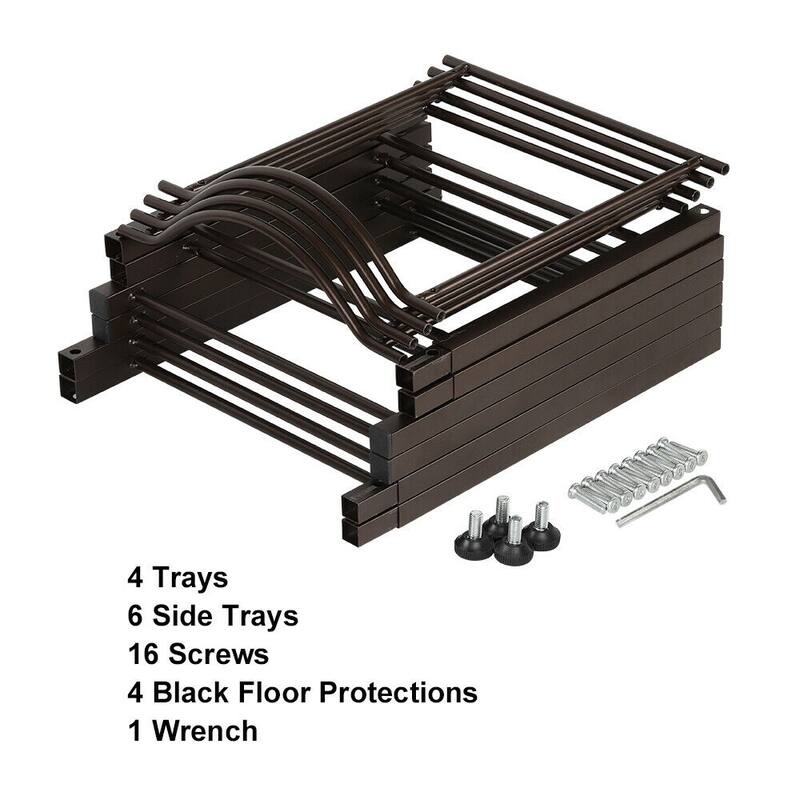 5 Gallon Water Jug Holder Water Bottle Storage Rack, 4 Tiers, Black