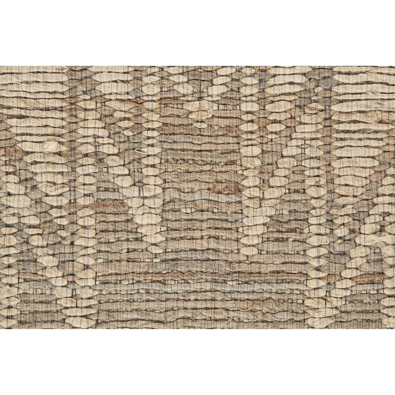 LiLacombe Natural Jute Flat Dhurrie Rug, Rust Orange/Tan