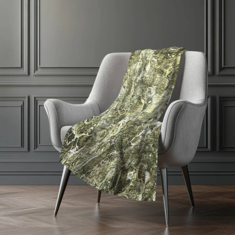 Premium Machine Washable Abstract Flow Sherpa Throw Blanket