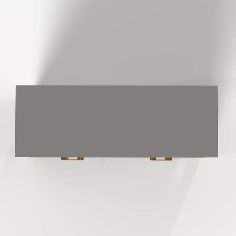 6-Drawer Double Dresser, Modern Storage Cabinet with Metal Handles & Solid Wood Legs