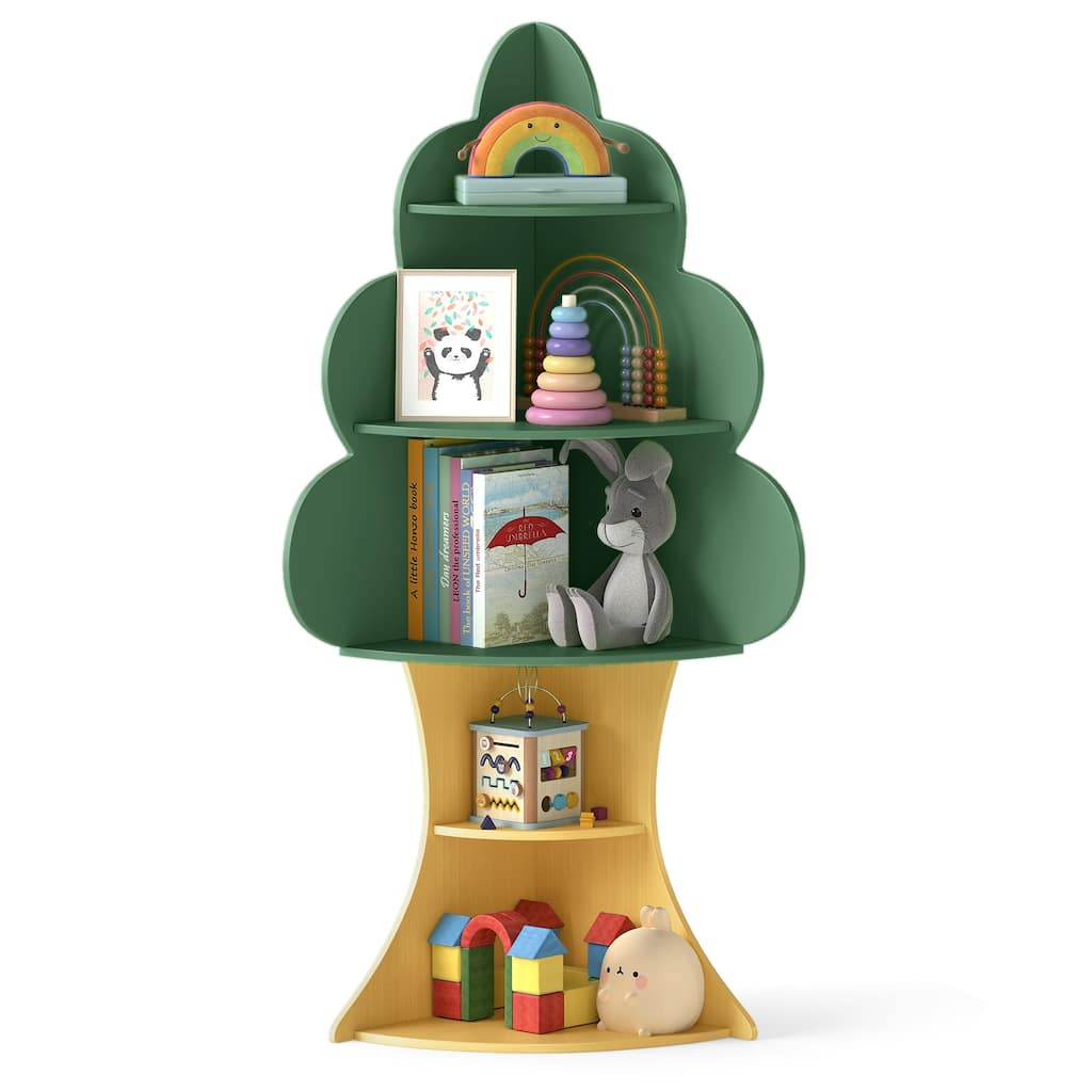 Costway Tree Bookshelf for Kids 5-Tier Children Book Display Rack Toy - See Details