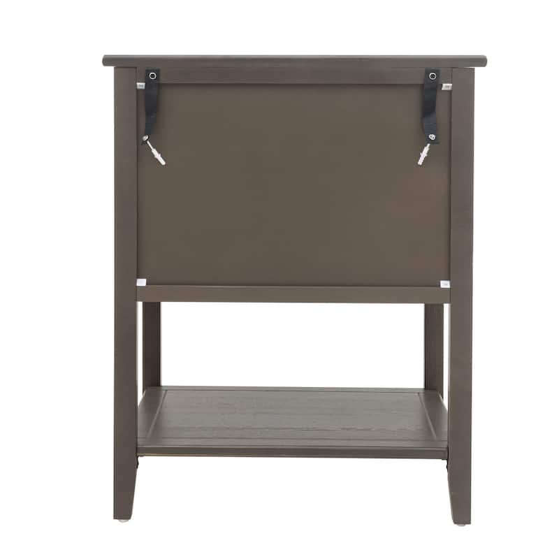 2 Drawer Side table,American style, End table,Suitable for bedroom, living room, study