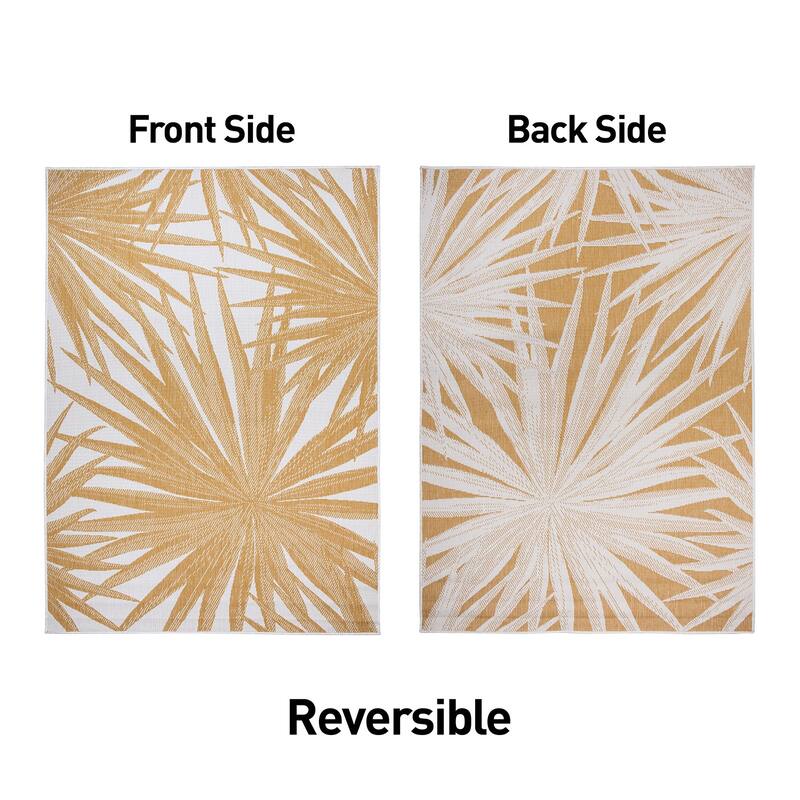 World Rug Gallery Tropical Nature Inspired Indoor/Outdoor Area Rug