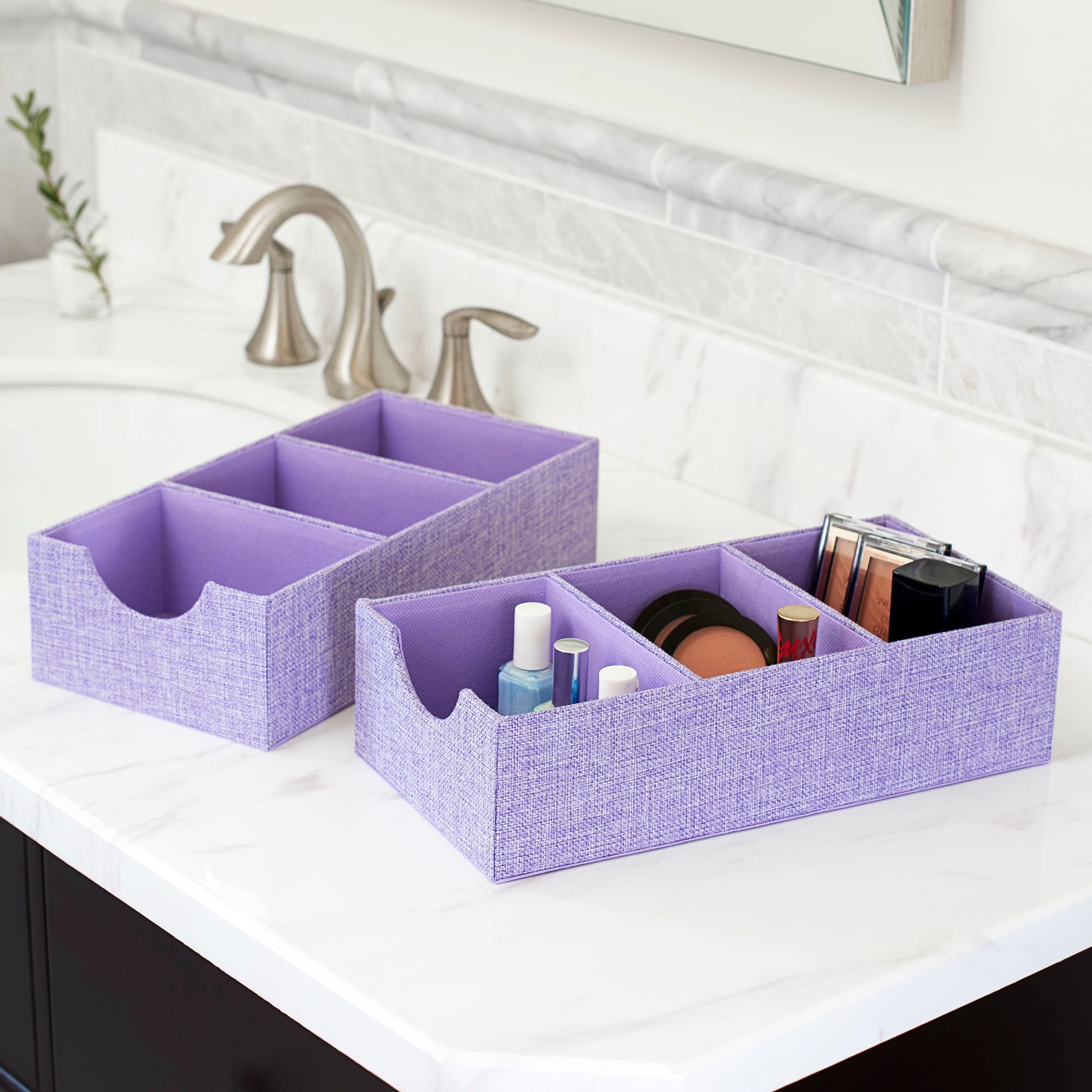 3-Compartment Drawer Organizers