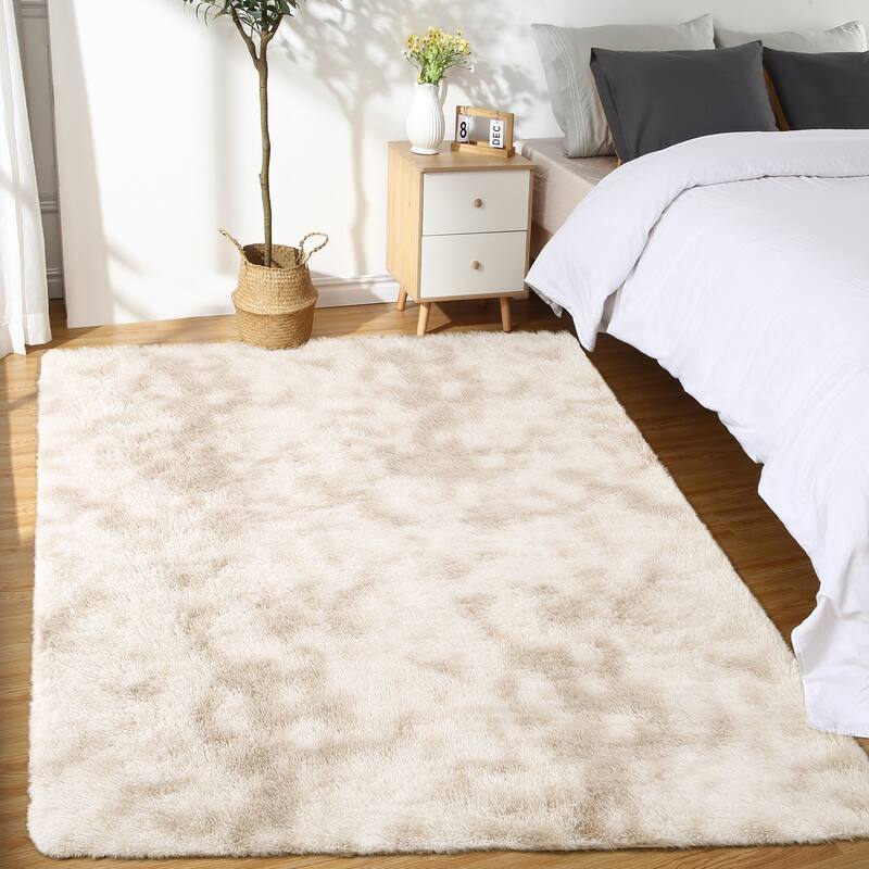 Garvee Shag Fluffy Area Rug Modern Indoor Plush Shaggy Carpet - 9' x 12' - Light Brown