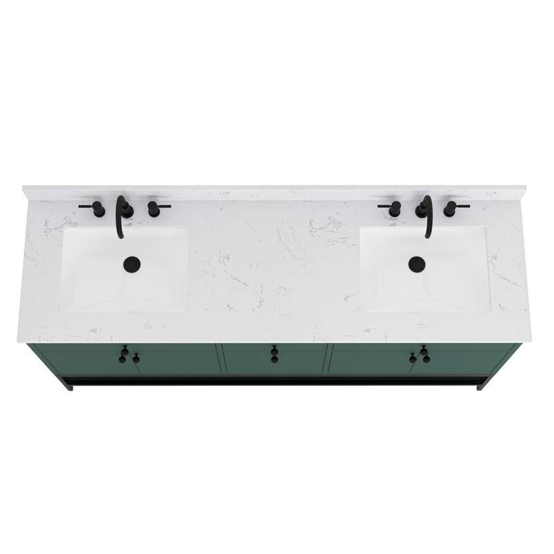 Avanity Paisley 72 in. Double Sink Vanity with Cala White Engineered Top