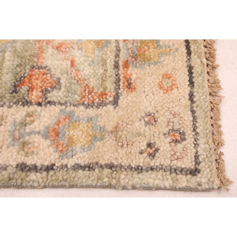 ECARPETGALLERY Hand-knotted Jules Serapi Light Green Wool Rug - 2'6 x 8'0