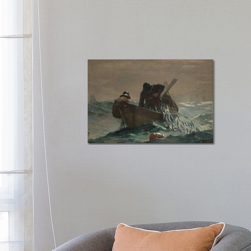 iCanvas "The Herring Net" by Winslow Homer Canvas Print - 18x26x1.5