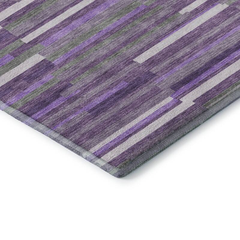 Premium Washable Super Soft Geo Stripes Mayfield Rug