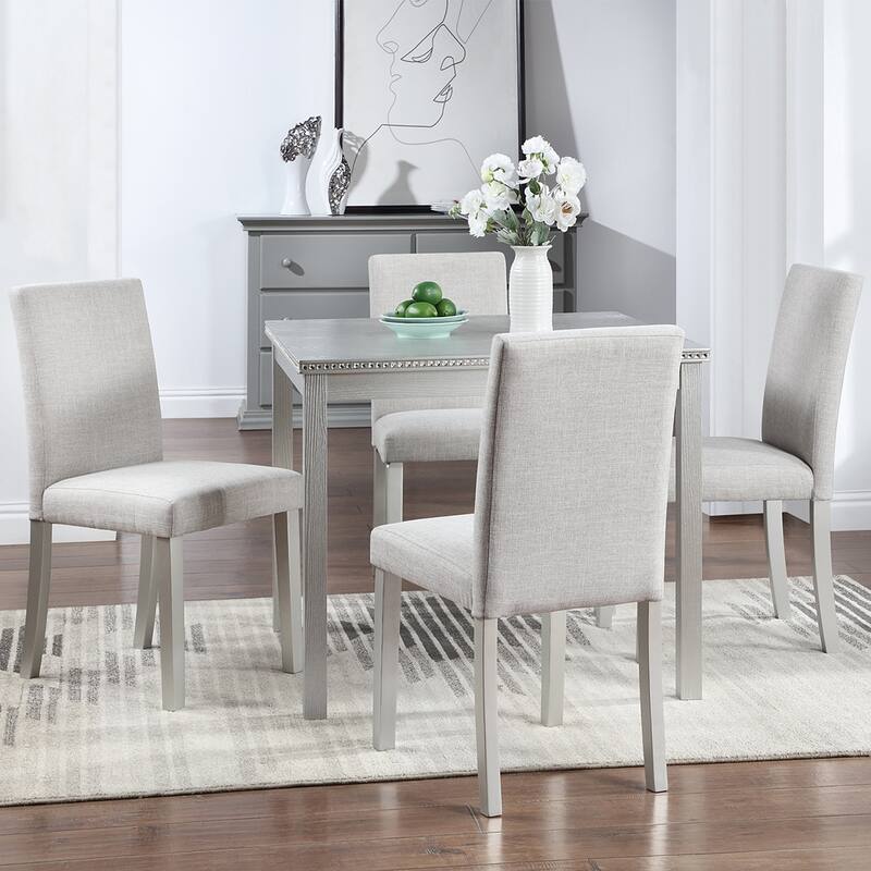 5PCS Square Dining Tabel Set With 4 Chair