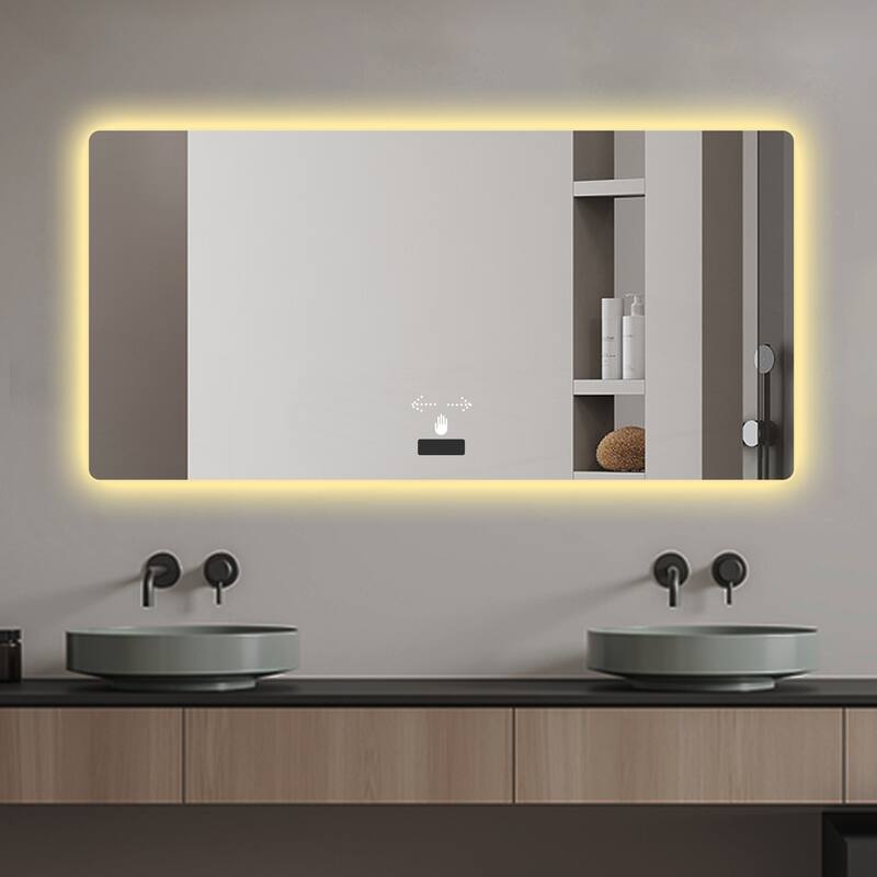 Wall mounted LED lighting mirror